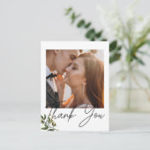 Dank je Elegante Chic Foto Briefkaart (Staand voorkant)