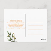 Dank je Elegante Chic Foto Briefkaart (Achterkant)