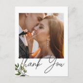 Dank je Elegante Chic Foto Briefkaart (Voorkant)