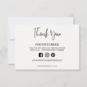 Dank je Fancy Calligraphy Custom Media Insert