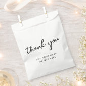 Dank je Favor Bag | Minimalistische typografie Bed Bedankzakje (Geknipt)