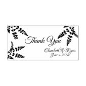 Dank je, Ferns Botanische Gepersonaliseerde Rubberstempel (Afrduk)