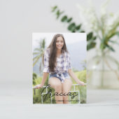 Dank je | Foto Afstudeer Dankjescadeaukaart Briefkaart (Staand voorkant)