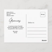 Dank je | Foto Afstudeer Dankjescadeaukaart Briefkaart (Achterkant)