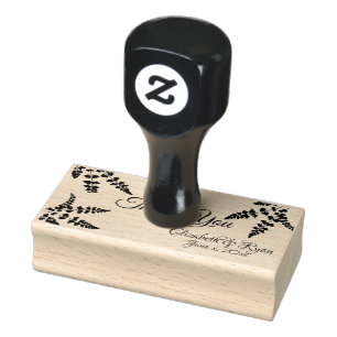 Dank je, gepersonaliseerde botanische varens rubberstempel