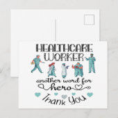 Dank Je Gezondheidswerker Held Briefkaart (Voorkant / Achterkant)
