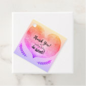 Dank je, glanzend hart bedankjes labels (In situ)