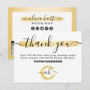 Dank Je Goud Minimalistische Stylist Marketing Fot Briefkaart