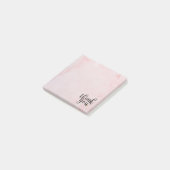 Dank je Gouden Hart Roze Marmer Post-it® Notes (Schuin)