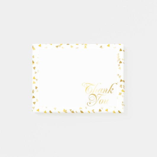 Dank Je Gouden Harten Post-it® Notes (Voorkant)