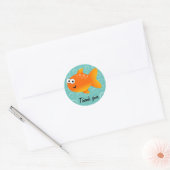 Dank je, Goudvis Ronde Sticker (Envelop)
