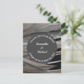 Dank je Gray Feather Dank je Trouwgast Briefkaart (Staand voorkant)