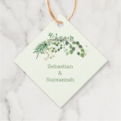 Dank je Greenery Tiny Flowers Wreate Bedankjes Labels (Achterkant)