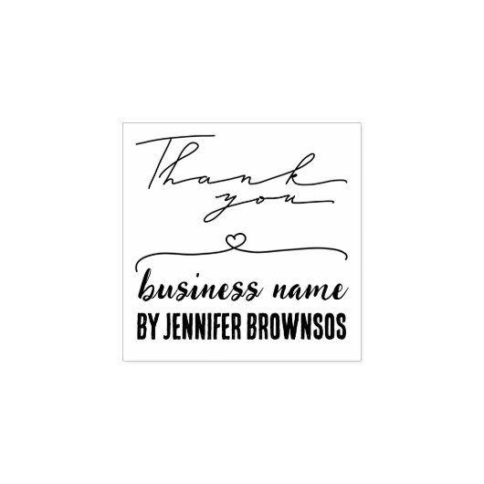 Dank je hart cute mini rubberstempel (Afrduk)