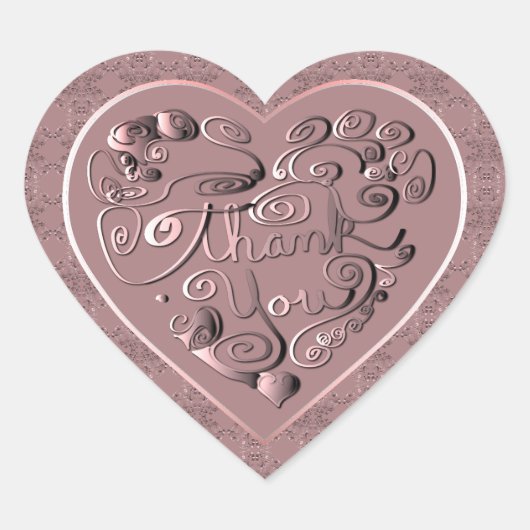 Dank je hart sticker (Voorkant)