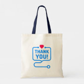Dank je | Hartstethoscoop Tote Bag (Achterkant)