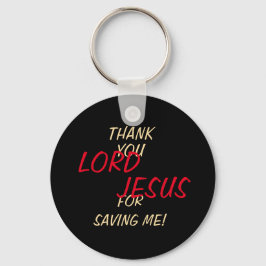 “Dank Je HEER JESUS Dat Je Me Gered Hebt!” Roze Sleutelhanger