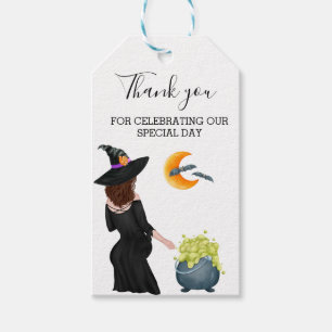 Dank je Heks Baby Shower Halloween Cadeaulabel