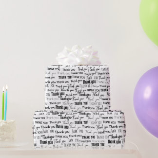 Dank je het grootste woord zwart en wit_klein cadeaupapier