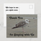Dank je Huur van strandhuis Geschilderde meeuw Briefkaart (Voorkant / Achterkant)