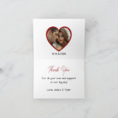 Dank je | Huwelijk gepersonaliseerd Bedankkaart (Binnen)