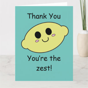Dank je, je bent de Zest Bedankkaart