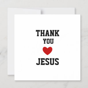 Dank Je Jezus   Modern Christelijk Geloof Hart Magnetische Uitnodiging