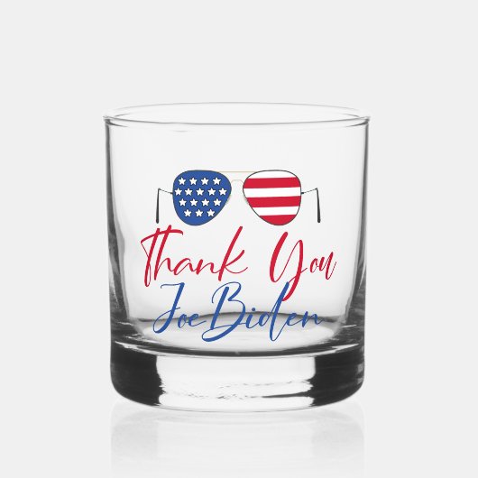 Dank je Joe Biden herdenking Whisky Glas (Voorkant)