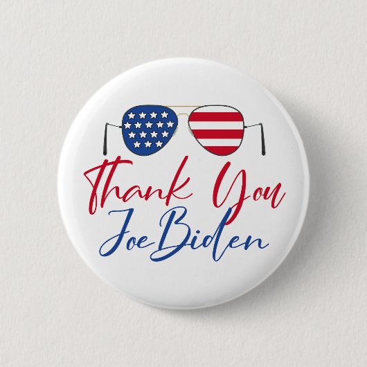 Dank je Joe Biden Ronde Button 5,7 Cm (Voorkant)