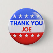 Dank je Joe Biden Ronde Button 5,7 Cm (Voorkant)