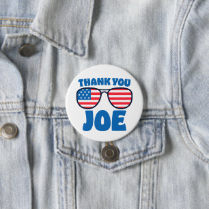 Dank je Joe Patriotic Aviators Ronde Button 7,6 Cm