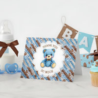 Dank je | Jongens babyshower gehaakte beer