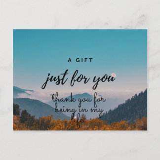 Dank je kaart. Familie vrienden en liefdeskaart. Briefkaart