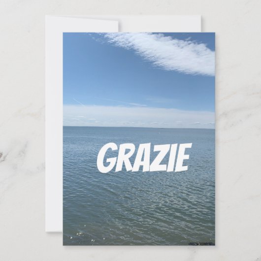 DANK JE KAART IN ITALIAANS (Voorkant)