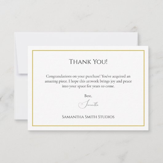 Dank je kaart wanneer iemand je kunst Sjabloon koo (Voorkant)