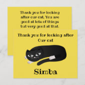 Dank je kattenoppasser briefkaart (Voorkant / Achterkant)