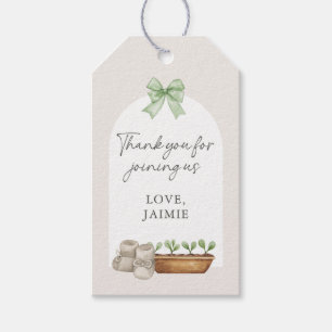 Dank je kleine Spruit Baby Shower Cadeaulabel