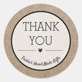 Dank je Kraft Papier Ontwerp Klein Zakelijk Ronde Sticker