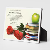 Dank je, leraar. Aangepaste naam Cadeauplaques Fotoplaat (Zijkant)