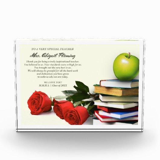 Dank je, leraar. Cadeaubon Fotoblokken (Voorkant)