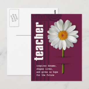 Dank je leraar. Daisy Design Briefkaart