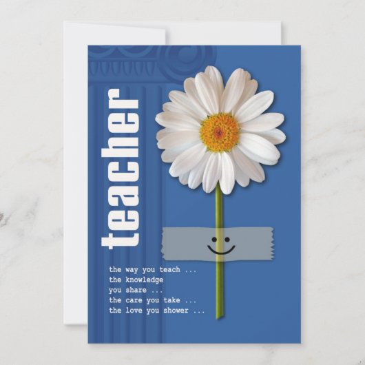 Dank je, leraar. Daisy Design Custom Flat Kaarten (Voorkant)