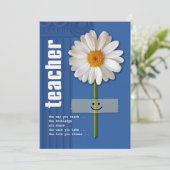 Dank je, leraar. Daisy Design Custom Flat Kaarten (Staand voorkant)