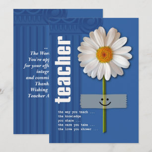 Dank je, leraar. Daisy Design Custom Flat Kaarten