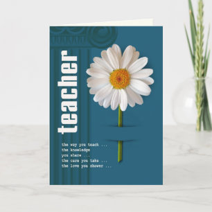 Dank je leraar. Daisy Design Custom Kaart