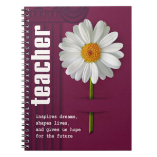 Dank je, leraar. Daisy Gift Notitieboek