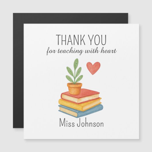 Dank je leraar - hartelijk - dank je kaart (Voorkant / Achterkant)