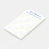 Dank je leraar naam klas school pastel post-it® notes (Schuin)