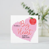 Dank je leraar, neemt een groot hart kaart (Staand voorkant)