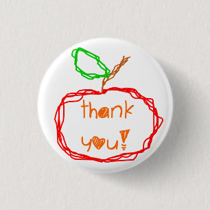 Dank je leraar ronde button 3,2 cm